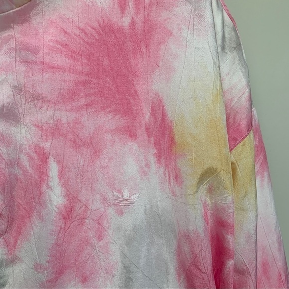 Adidas Vintage Tie Dye Pink White Yellow Full Zip Jacket Size S - Picture 4 of 7